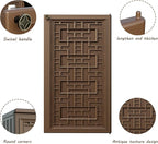 Indoor Outdoor Storage Cabinet Waterproof with 1 Shelf, Plastic Outdoor Storage Cabinets for Patio/Garden/Backyard, Size 34.3''L*15''W*36.2''H(Brown) - Image 5