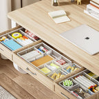 Marbrasse 3 Packs White Desk Drawer Organizers, Drawer Organizer Tray - Image 6