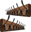 WEBI Coat Rack Wall Mount, 38 9/16" Long, 10 Hooks, Wood Coat Hooks Wall by WEBI