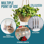 TAILI Adhesive Ceiling Hooks for Hanging Plants, Heavy Duty No-Drill Removable - Image 6