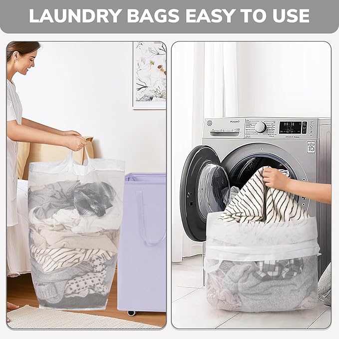 Goodpick Laundry Basket with Wheels, 75L Collapsible Laundry Baskets with - Image 7