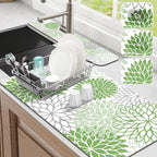 Findosom 2PCS 17" x 32" Dish Drying Mat & 24" x 5.5" Sink Splash Guard by Findosom