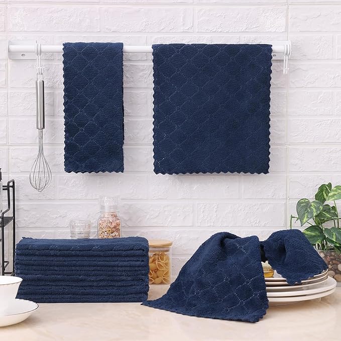 Homaxy 18 Pack Dish Towels for Kitchen, Super Soft and Absorbent Coral Velvet - Image 6