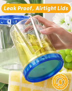 6 Pack-34 oz Freezer Storage Containers, Plastic Food Storage Containers - Image 6