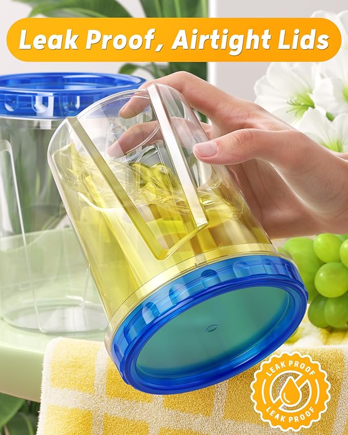 6 Pack-34 oz Freezer Storage Containers, Plastic Food Storage Containers - Image 6