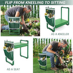 FLINTER 10.2" Wider Garden Kneeler and Seat, Heavy Duty Thick Gardening Bench for Kneeling and Seat - Garden Kneelers for Seniors, Gardening Stools for Women, Grandparents, Gardeners, Green - Image 5