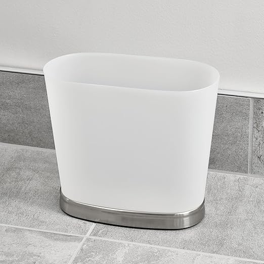 iDesign Slim Bathroom Trash Can, Small Plastic Garbage Can - Image 4