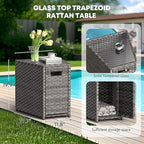 WACASA Outdoor Recliners Set of 2 with Independent Dual-Control – 150° Lay-Flat Wicker Patio Armchair with Air Pump, Flip-Up Side Table, Extended Footrest & 5" Thick Fade-Resistant Olefin Cushions - Image 7