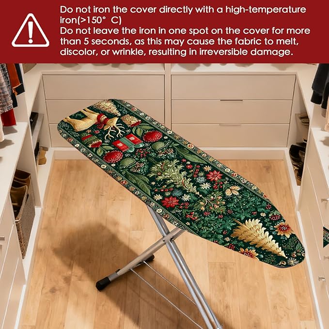 Nuxovilar Ironing Board Cover Winter Deer and Tree Pattern Polyester 15x54 - Image 4