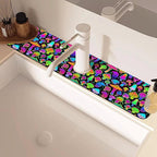 Bright Psychedelic Mushroom Kitchen Sink Splash Guard Mat Absorbent Fast Drying - Image 2