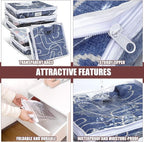 Hoolerry 6 Pieces Sweater Storage Bags Plastic Clear PVC Clothes Storage Bags - Image 3