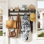 AMBIRD 35 inch Wall Hooks with Shelf, Coat Rack Wall Mount, Large Coat Hanger - Image 4