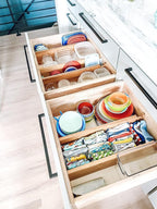 Lipper International 8897 Bamboo Wood Custom Fit Adjustable Deep Kitchen Drawer - Image 15