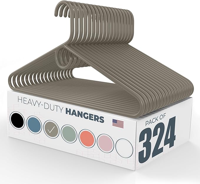 Neaties Heavy Duty Clothes Hangers 100+ Pack – Made in The USA – 8lb Capacity by NeatiesHangers
