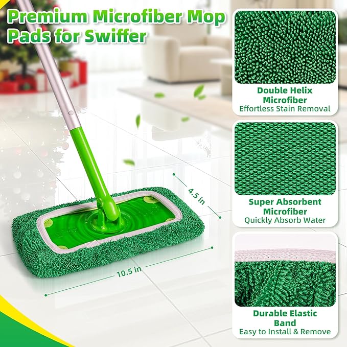 Reusable Microfiber Mop Pads Compatible - Image 3