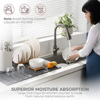 Large Stone Dish Drying Mat for Kitchen Counter, Foldable Water Absorbing - Image 7