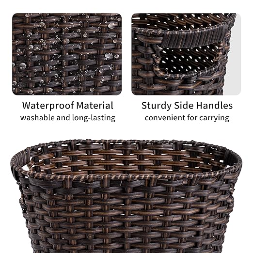 GRANNY SAYS Wicker Trash Can, Bathroom Trash Can - Image 6