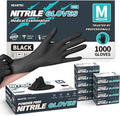 Beastek Black Disposable Nitrile Exam Gloves 100 Pcs 4Mil Chemical Resistant by Beastek