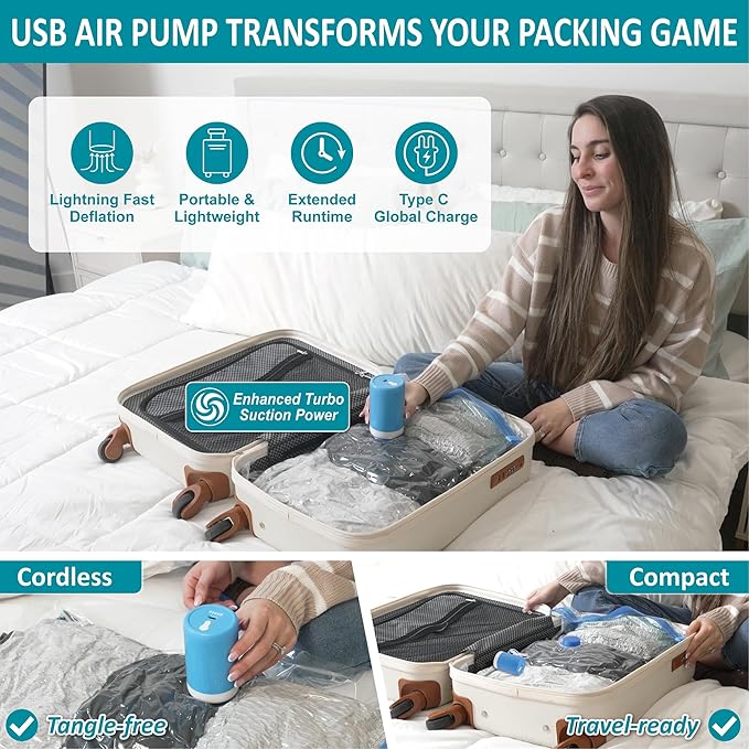 Cozy Essential Travel Vacuum Storage Bags - Image 3