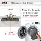 Bathroom Sink Splash Guard Oval-Hole Rectangle-Hole: AHA HOMEWARE, Faucet Mat - Image 4