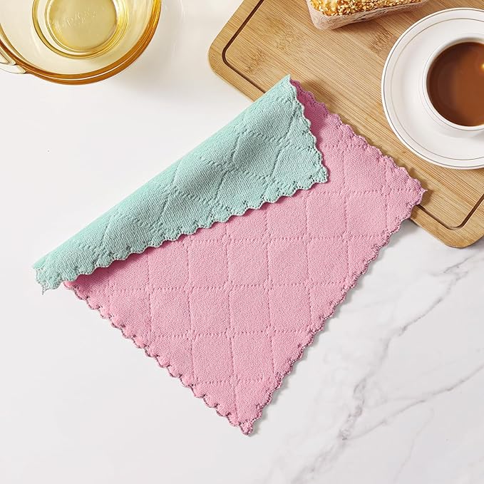 Homaxy 12 Pack Kitchen Cloths Dish Towels, Super Soft and Absorbent Dish Cloths - Image 7