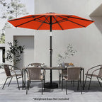 AreShark 9 FT Patio Umbrella for Outdoor, Outdoor Umbrella with Push Button Tilt and Crank, Outdoor Patio Umbrellas with 8 Sturdy Ribs for Market, Garden, Deck, Backyard, Pool (Orange) - Image 6