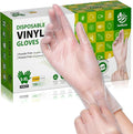 Disposable Vinyl Gloves, Food Safe, Latex-Free Powder-Free Clear Plastic Gloves by SWIFTLITE