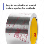 3M Aluminum Foil Tape 3340, 2.5" x 50 yd, 4.0 mil, Sealing and Patching Hot and - Image 5