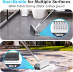 Floor Scrub Brush with Long Handle, Heavy-Duty Stiff Bristles, V-Shape Floor - Image 3