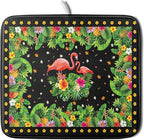 Giwawa Tropical Flamingo Dish Drying Mat Palm Leaves Absorbent Dishes Drainer by Giwawa