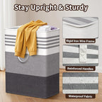 WOWBOX 2 Pack Laundry Hampers Baskets, Freestanding Dirty Clothes Hampers - Image 3
