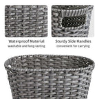 GRANNY SAYS Wicker Bathroom Trash Can, Wicker Waste Basket - Image 5