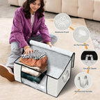 Fab totes 8 Pack Clothes Storage, Foldable Thick Fabric Blanket Storage Bags - Image 4