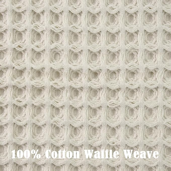 Jacquotha Waffle Hand Towels 2-Piece – Cotton, Quick Dry, Lint Free, 13” x 29” - Image 4