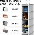 Simple Houseware 10 Shelves Hanging Shoes Organizer Holder - Image 6