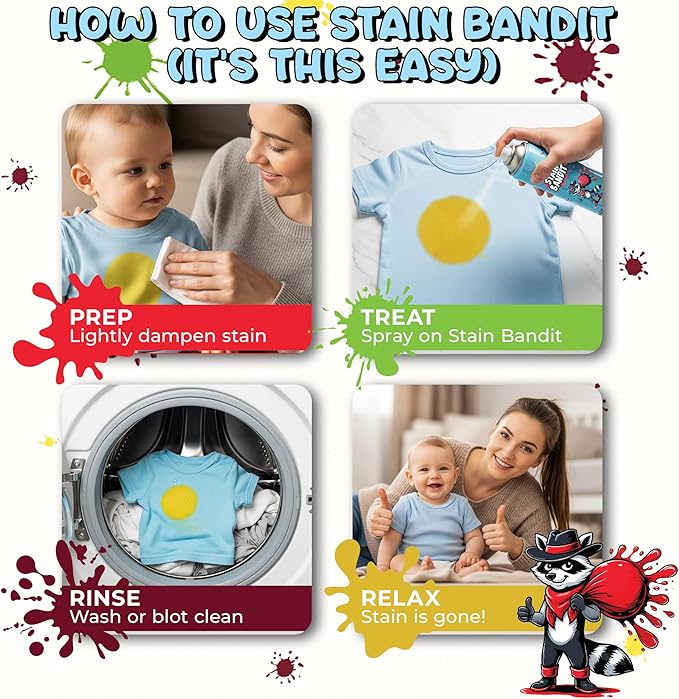 Stain Remover Spray | Non-Toxic Stain Remover Family Safe Formula | - Image 2