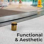 NYCO - Floor Door Stopper Chrome Door Stop - Classy Solid Steel Modern Heavy - Image 6
