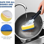 Sponge Brush Refills for OXO Dish Brush, 8 Pack Soap Dispensing Dish Refills - Image 5