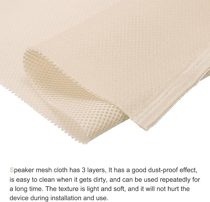 MECCANIXITY Speaker Grill Cloth 20 x 63 Inch Stereo Mesh Fabric Protective - Image 4