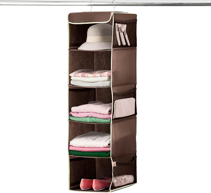 ZOBER Hanging Closet Organizer, 5-Shelf by ZOBER