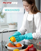 PACIFIC PPE 2 Pairs Reusable Dishwashing Cleaning Gloves - Image 5
