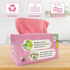 Microfiber Cleaning Cloth, Lint-Free Shop Towels Reusable, Bulk Rags in a Box - Image 4
