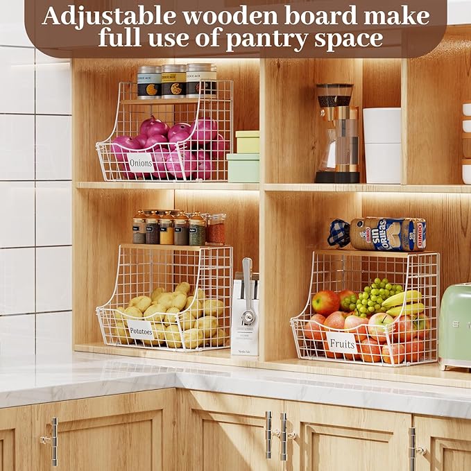 3 Pack Hanging Fruit Basket for Kitchen - Image 4