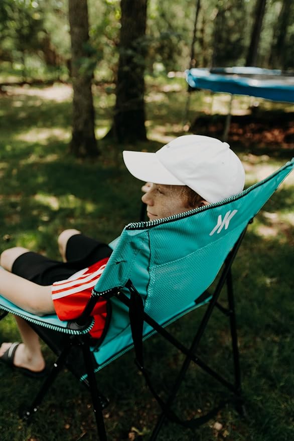 Kijaro Dual Lock Portable Camping Chair - Versatile Folding Sports and Outdoor Chair for Lawn - Locks Position - Ionian Turquoise - Image 2