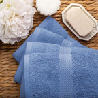 SUPERIOR Egyptian Cotton Pile Hand Towel Set of 4, Ultra Soft Luxury Towels - Image 4
