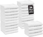 LANE LINEN White Washcloths 24 Pack by LaneLinen