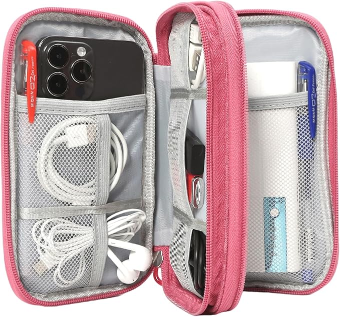 Small Cable Organizer Bag, Charger Organizer Case Pouch Travel Bag, Waterproof - Image 3