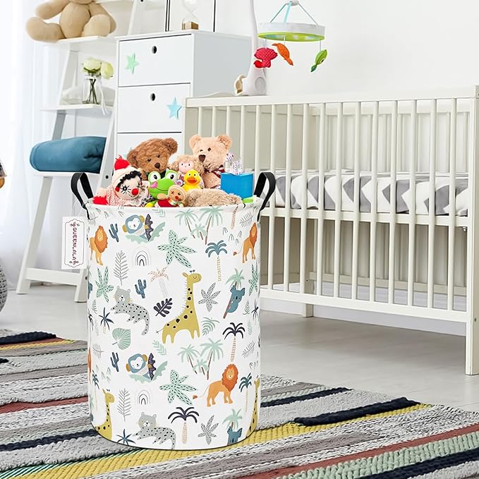 QUEENLALA Large Storage Basket, Laundry Hamper/Bathroom/Home Decor/Collapsible - Image 5