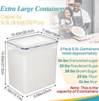 Vtopmart 9.5L 2 Pack Extra Large Flour Sugar Storage Containers - Image 2