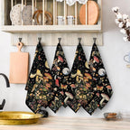 Mushroom Moth Kitchen Towels Decorative Set of 4, Witchy Dish Towels Absorbent - Image 6